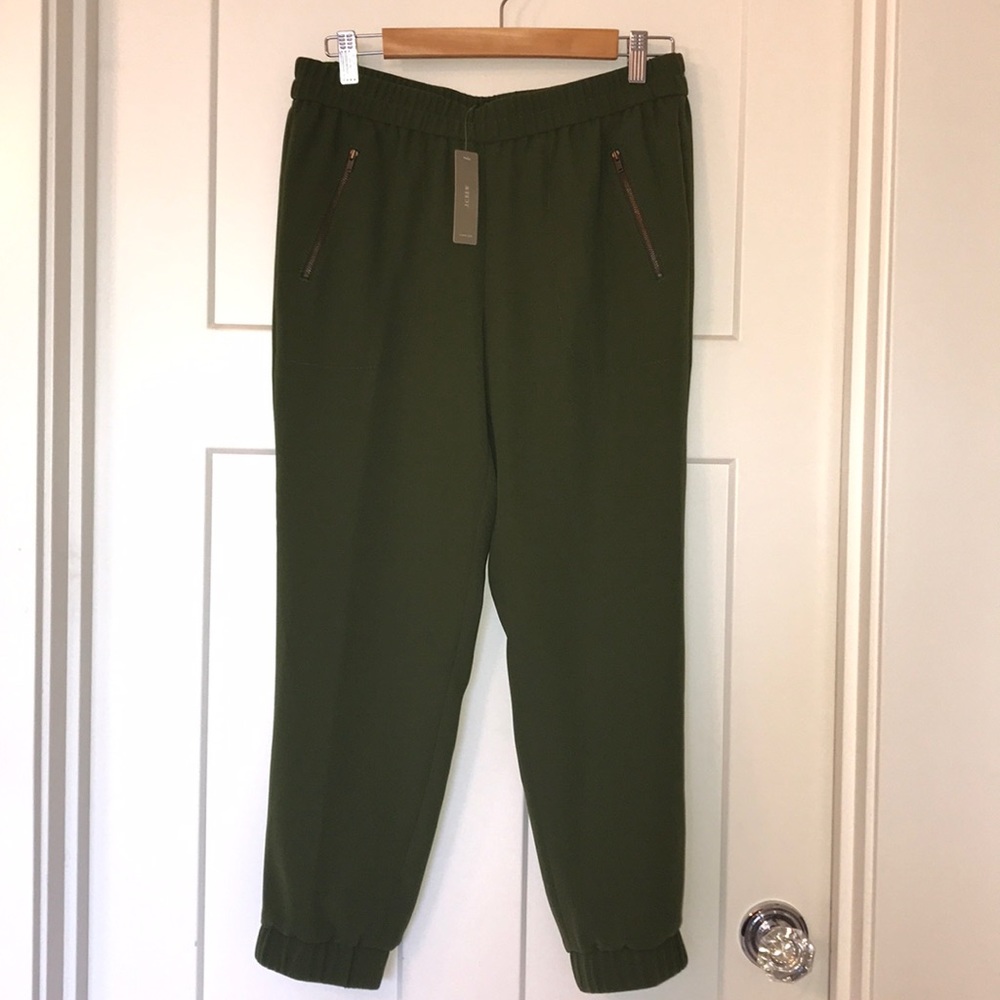 J Crew green dress cargo pants size 8 petites